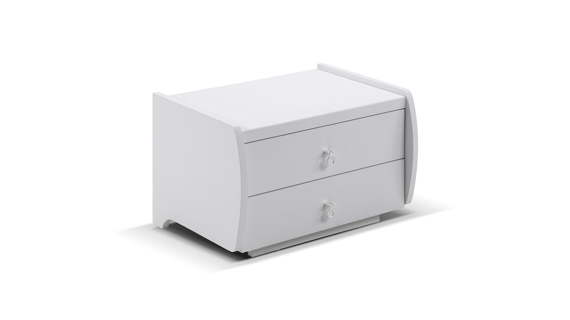 <p>Material:</p><p>*Solid wood+MDF board+white high glossy</p><p><br/></p><p>Size:</p><p>*550*400*360mm</p><p><br/></p><p>Number of drawers:</p><p>*2 Drawers</p>